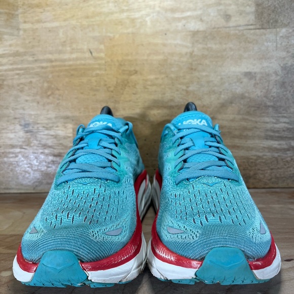 Hoka One One Clifton 8 REFLECTIVE Womens Sz 8.5 (B) Running Shoes Sneakers Blue - Picture 2 of 12